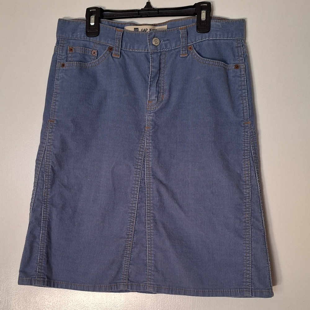 Gap Light Blue Corduroy A-line Skirt sz. 6.